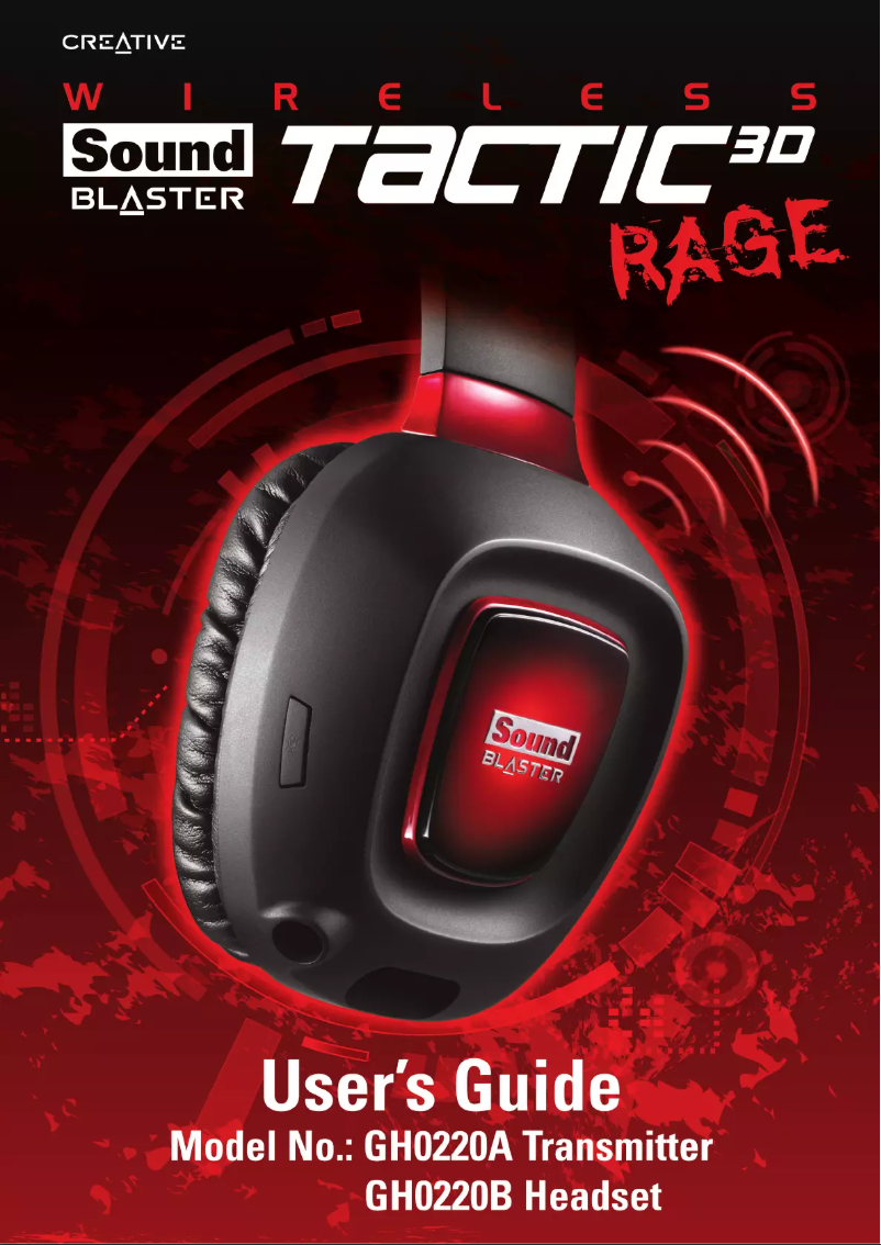 Image de la première page du manuel de l'appareil Sound Blaster Tactic3D RAGE
