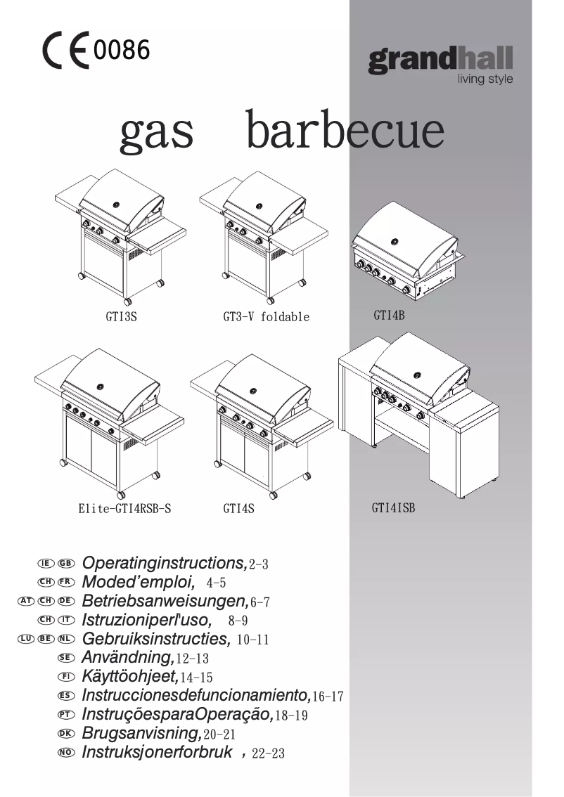 Page 1 de la notice Manuel utilisateur Grandhall Elite G4 Built-in