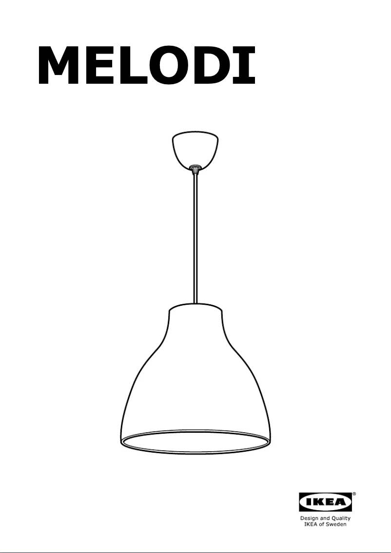 Page 1 de la notice Instructions / montage Ikea MELODI