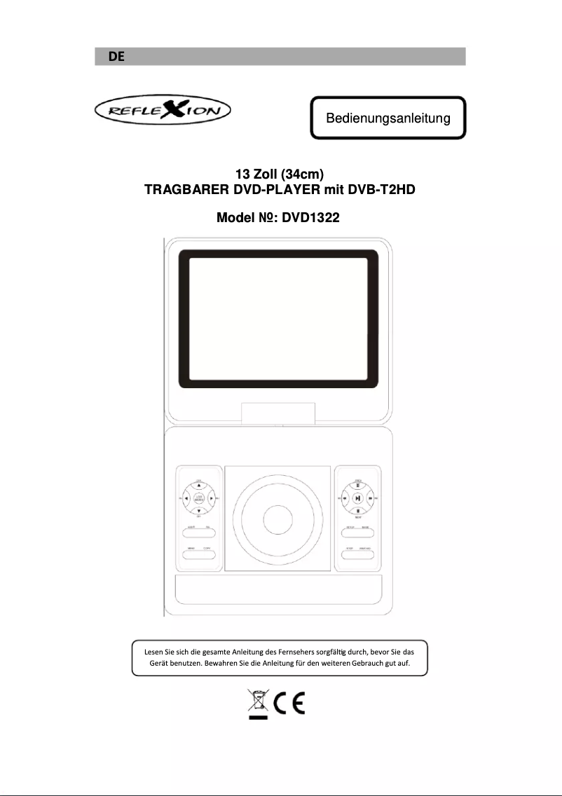 Page n°1 - Manuel utilisateur Reflexion DVD1322