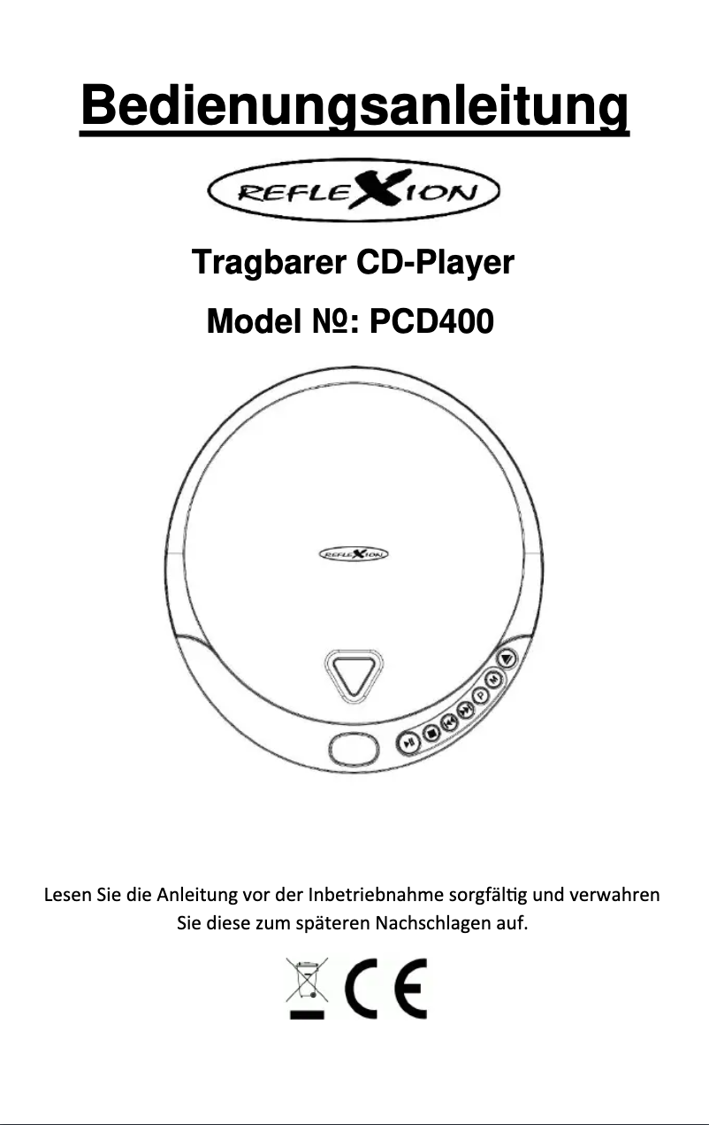 Página 1 del manual Manual de usuario Reflexion PCD400