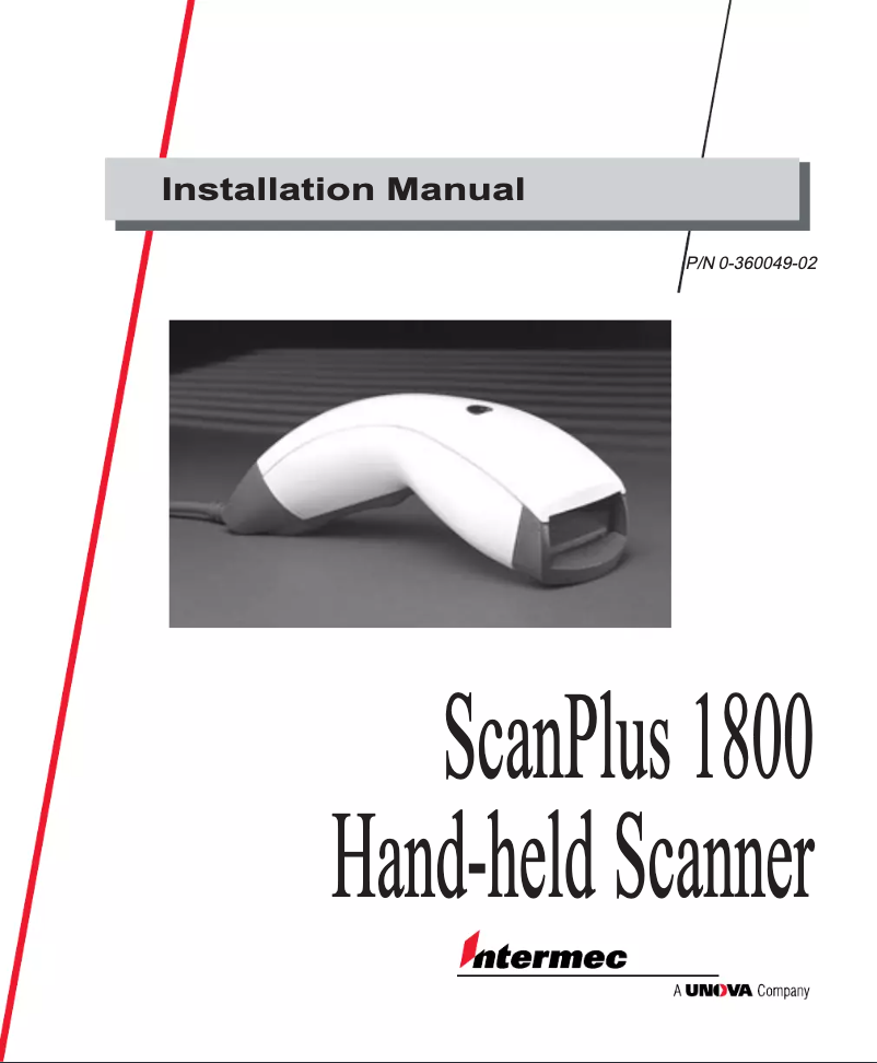 Image de la première page du manuel de l'appareil ScanPlus 1800 Vista