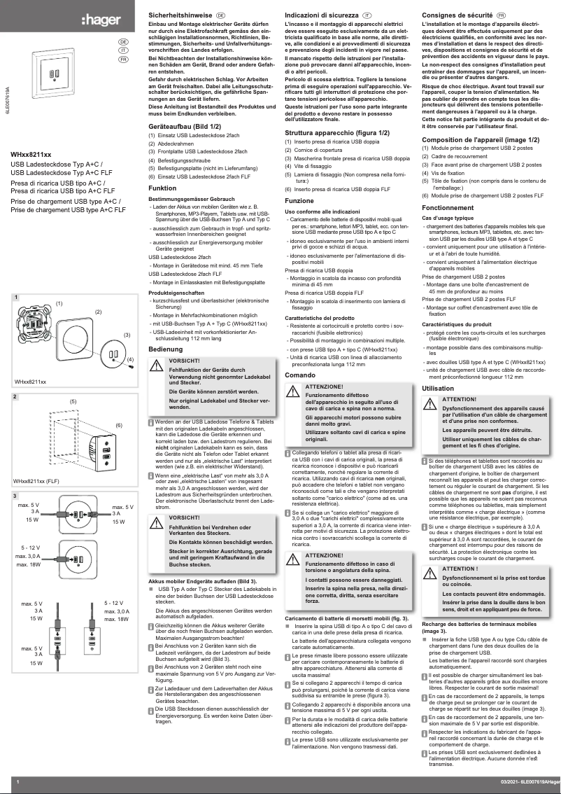 Image de la première page du manuel de l'appareil WH50821200A