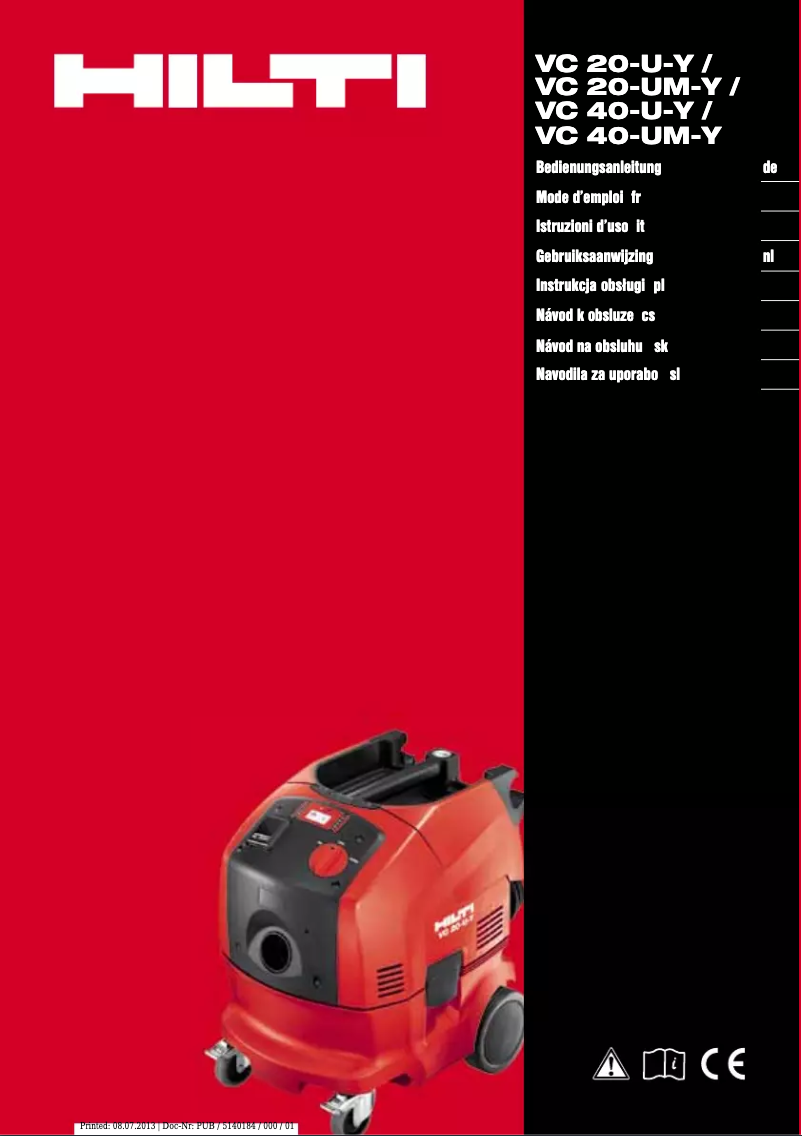 Page n°1 - Manuel utilisateur Hilti VC 20-U(M)-Y