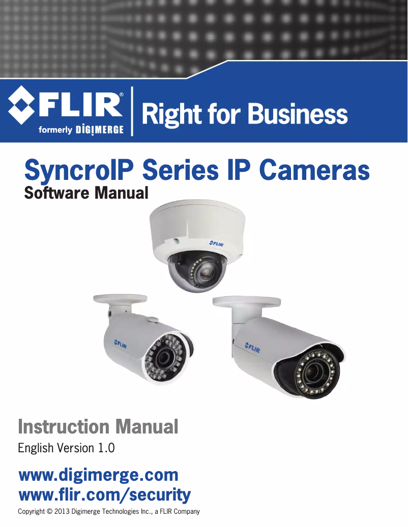 Page 1 de la notice Manuel utilisateur FLIR DNZ30TL2R