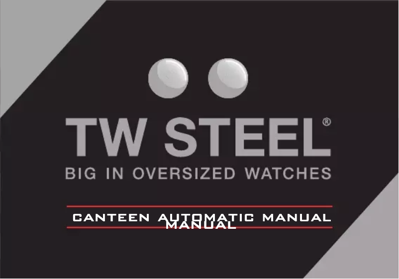 Page 1 de la notice Manuel utilisateur TW Steel TWA203 Canteen