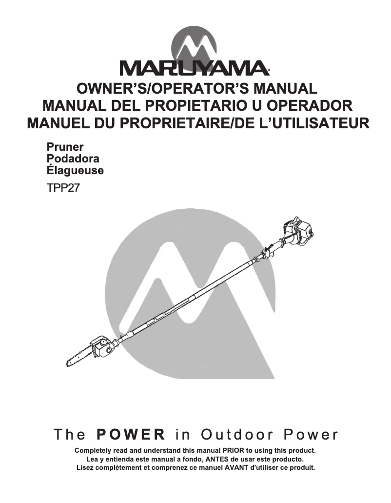 Image de la première page du manuel de l'appareil TPP27