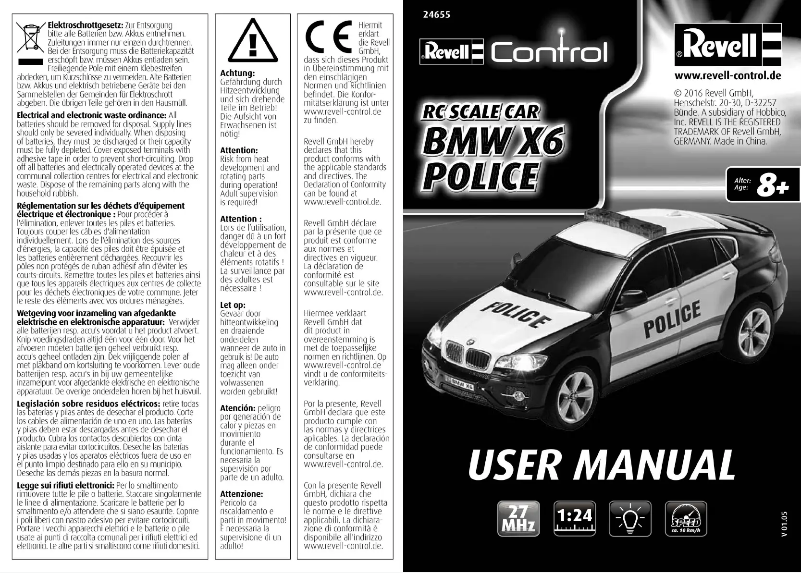 Page n°1 - Manuel utilisateur Revell BMW X6 Police