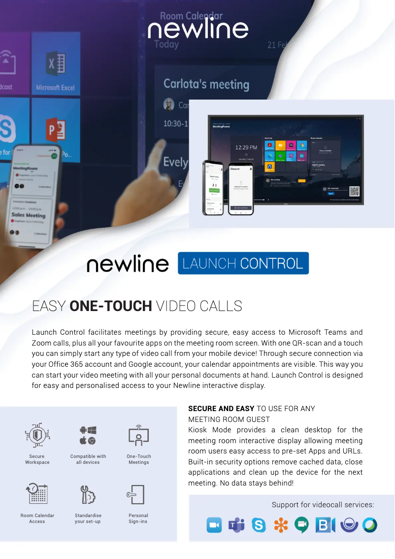 Page n°1 - Fiche technique Newline Launch Control