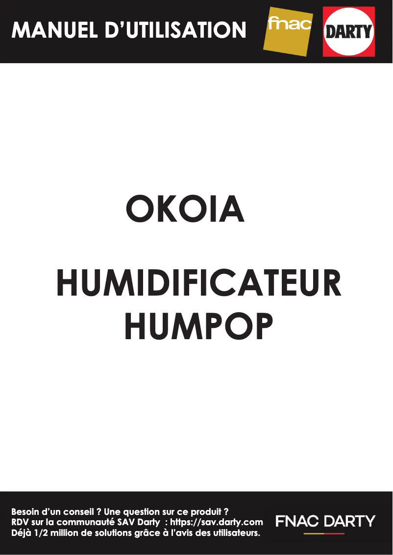 Page 1 de la notice Manuel utilisateur OKOIA Humpop