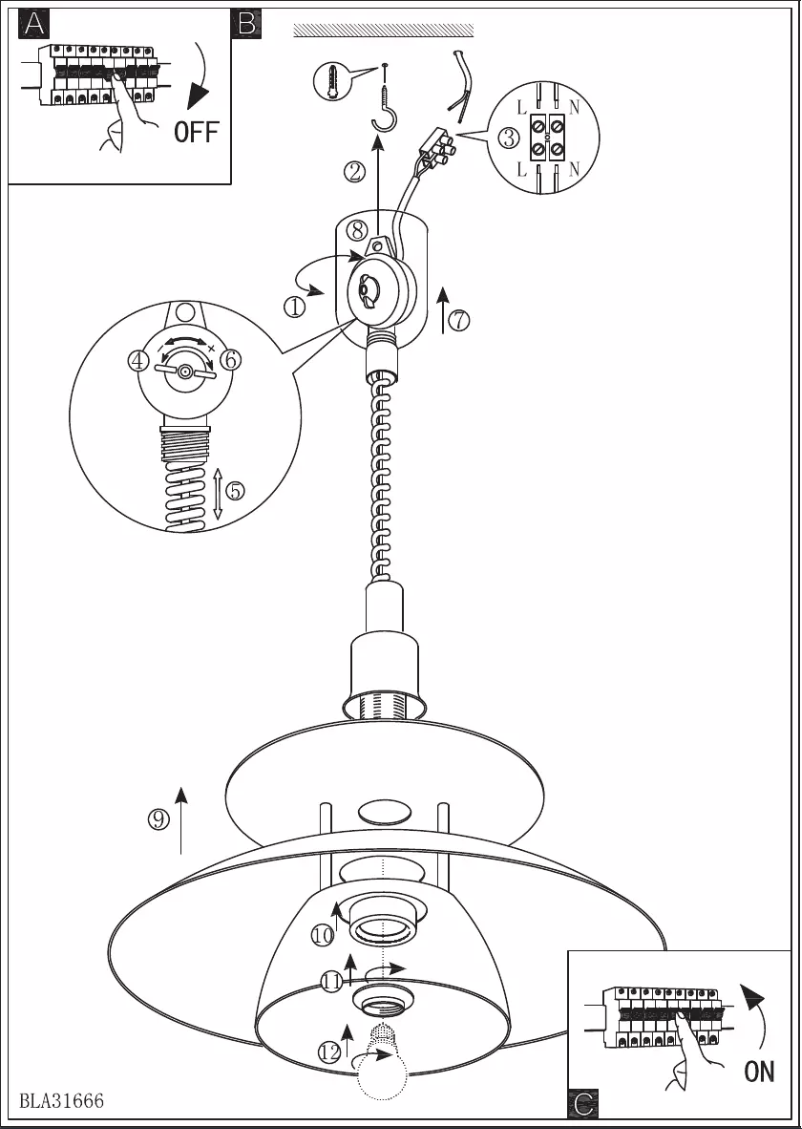 Page 1 de la notice Manuel utilisateur Eglo Brenda