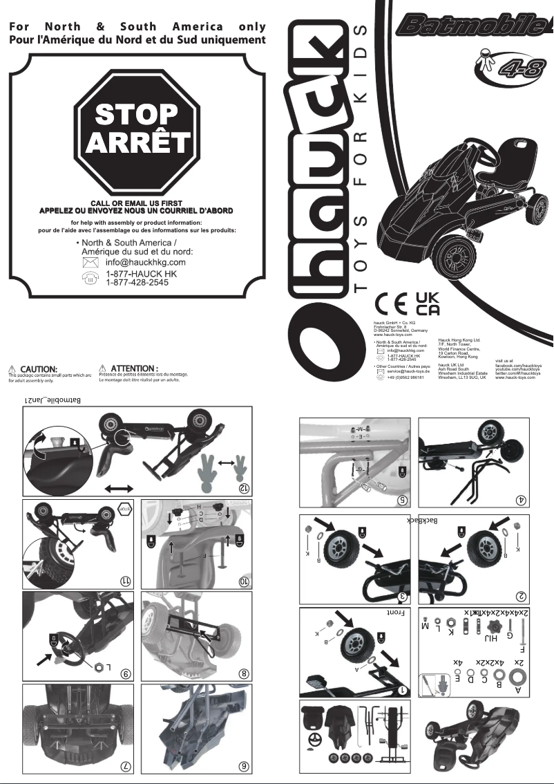 Page n°1 - Manuel utilisateur Hauck Batmobile