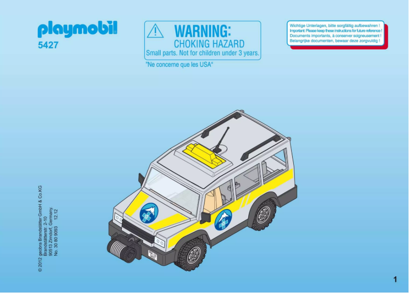 Image de la première page du manuel de l'appareil 5427