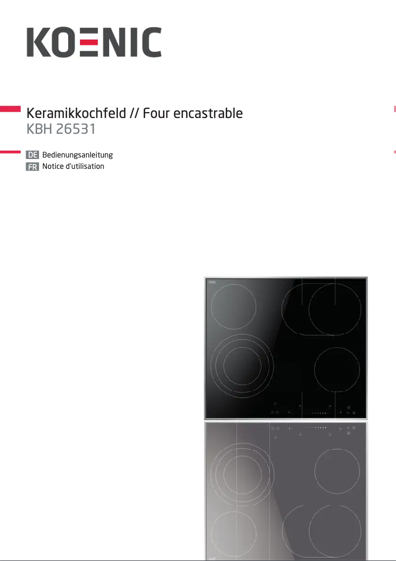 Page n°1 - Manuel utilisateur Koenic KBH 26531