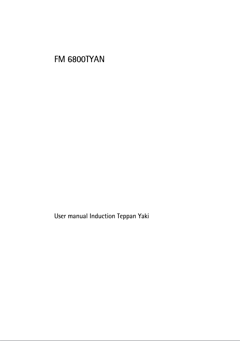 Página 1 del manual Manual de usuario AEG FM6800TYAN