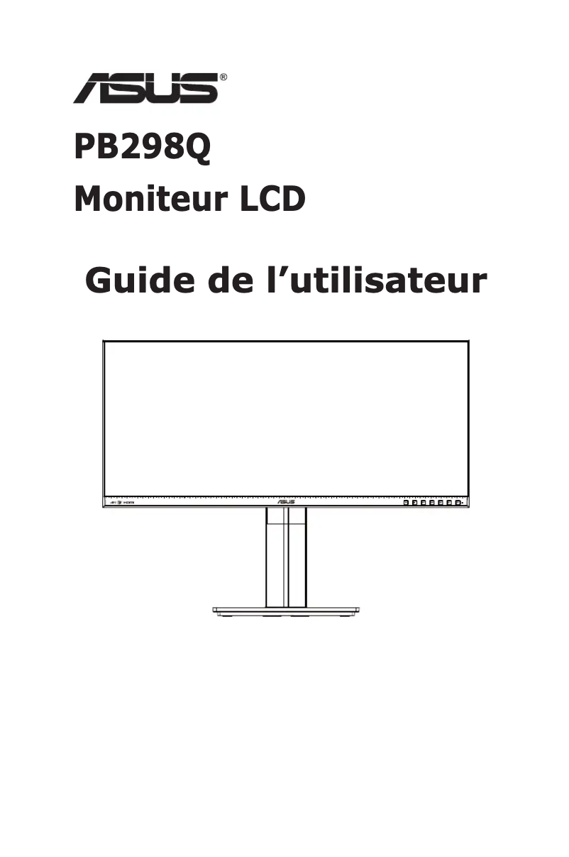 Page n°1 - Manuel utilisateur Asus PB298Q