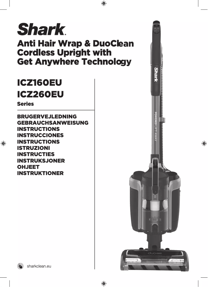 Page 1 de la notice Manuel utilisateur Shark ICZ160EUT