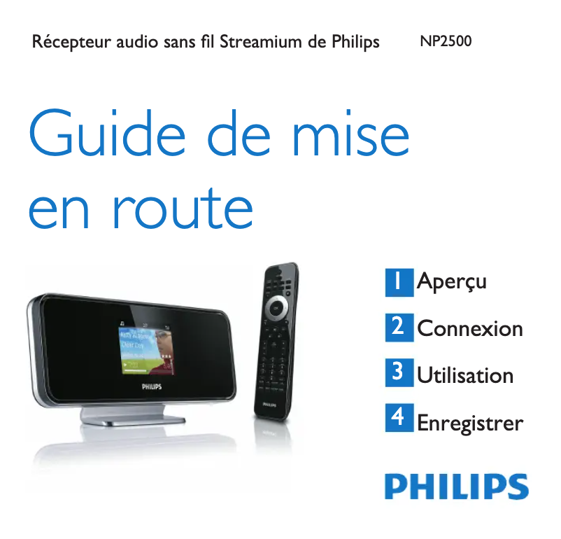 Página 1 del manual Guía de inicio rápido Philips Streamium NP2500