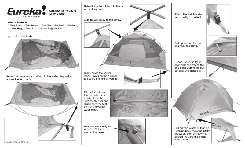 Page n°1 - Manuel utilisateur Eureka Taron 2