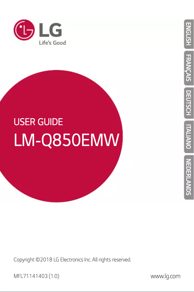 Página 1 del manual Manual de usuario LG G7 Fit Q850EMW