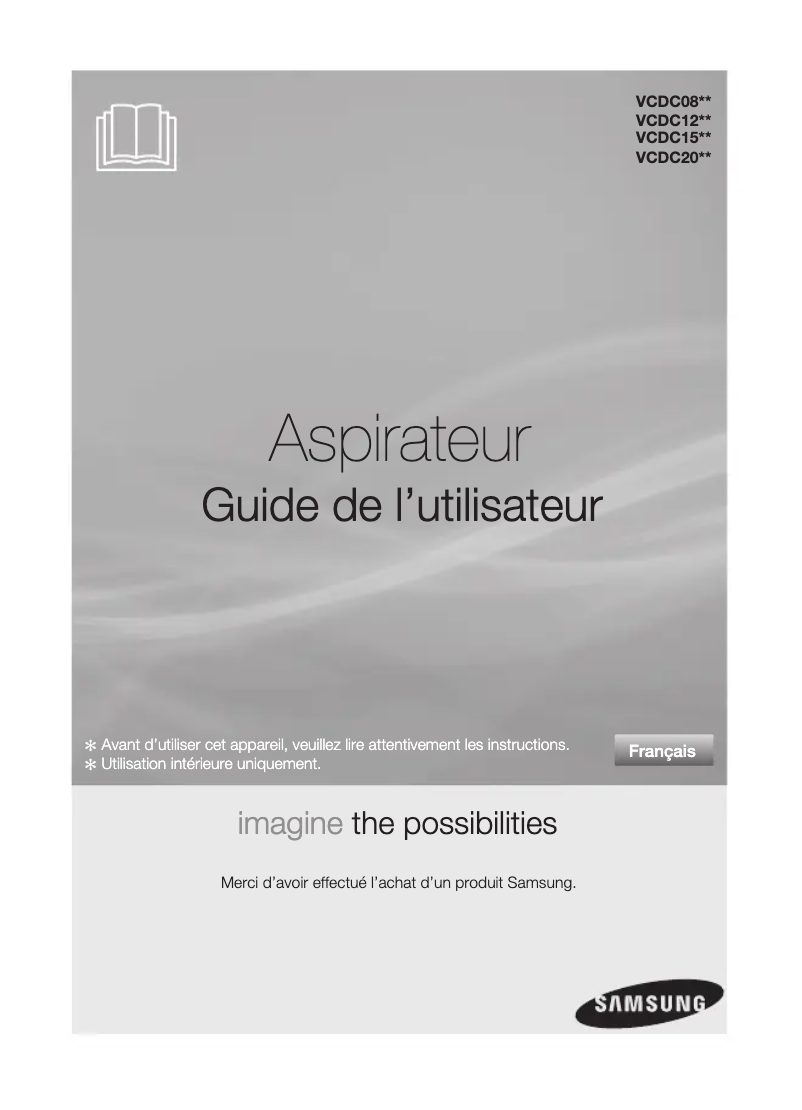 Page n°1 - Manuel utilisateur Samsung VCDC08RH