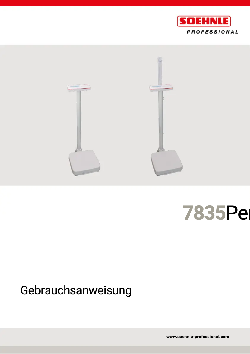 Page n°1 - Manuel utilisateur Soehnle 7835