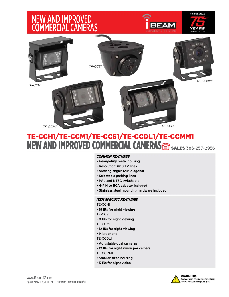 Página 1 del manual Folleto Metra TE-CCM1