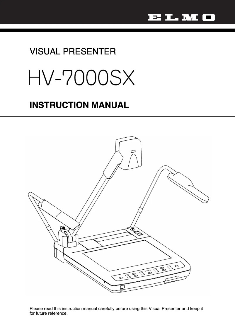 Page n°1 - Manuel utilisateur Elmo HV-7000SX