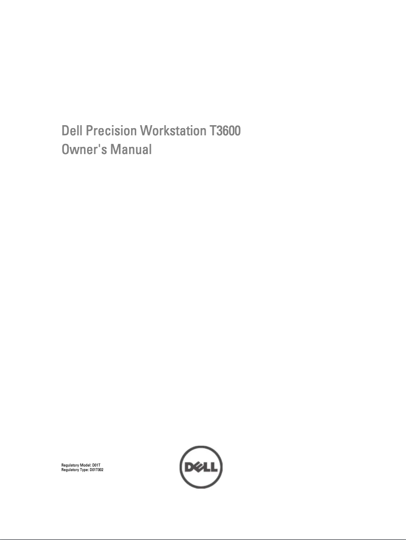 Page 1 de la notice Manuel utilisateur Dell Precision T3600