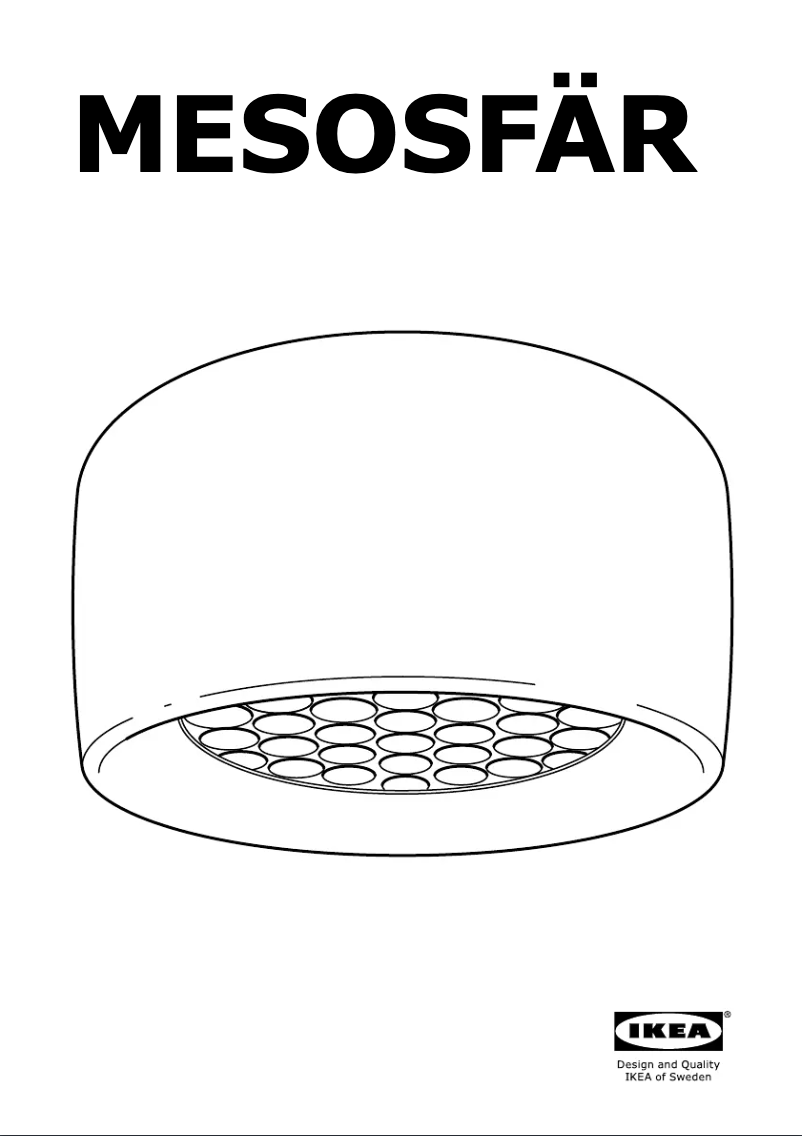 Page 1 de la notice Manuel utilisateur Ikea MESOSFAR