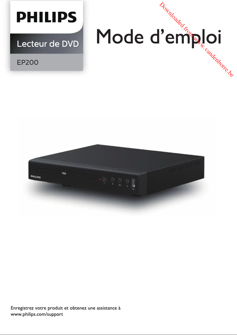 Page 1 de la notice Manuel utilisateur Philips EP200
