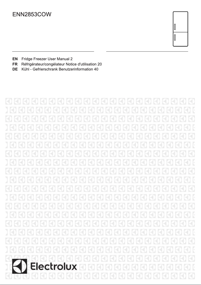 Page 1 de la notice Mode d'emploi Electrolux ENN2853COW