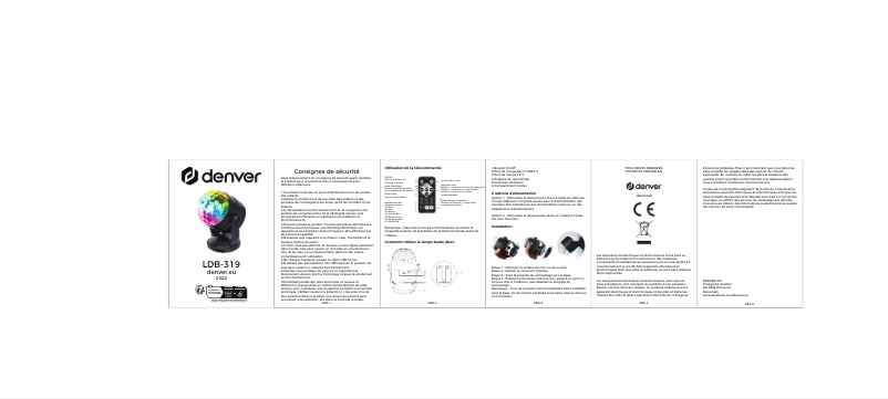 Page n°1 - Manuel utilisateur Denver LDB-319