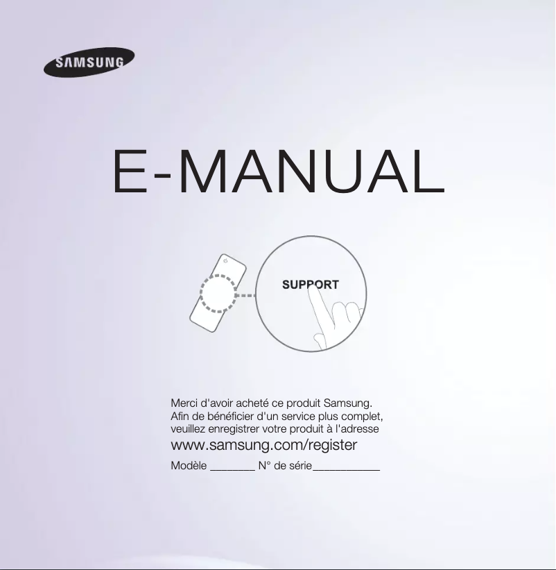 Page n°1 - Manuel utilisateur Samsung UE40ES5500W