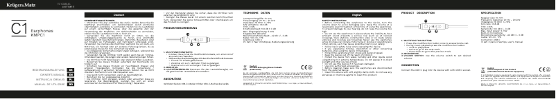 Page n°1 - Manuel utilisateur Krüger&Matz KMPC1