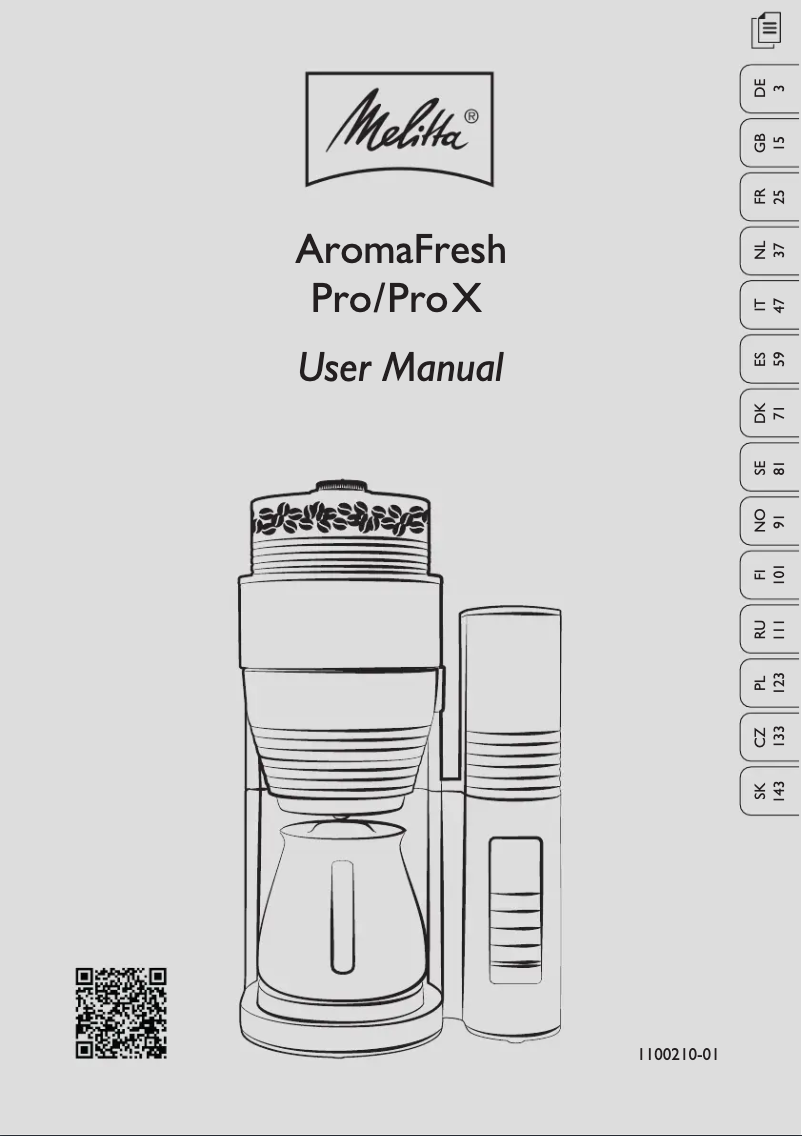 Page n°1 - Manuel utilisateur Melitta AromaFresh Pro II