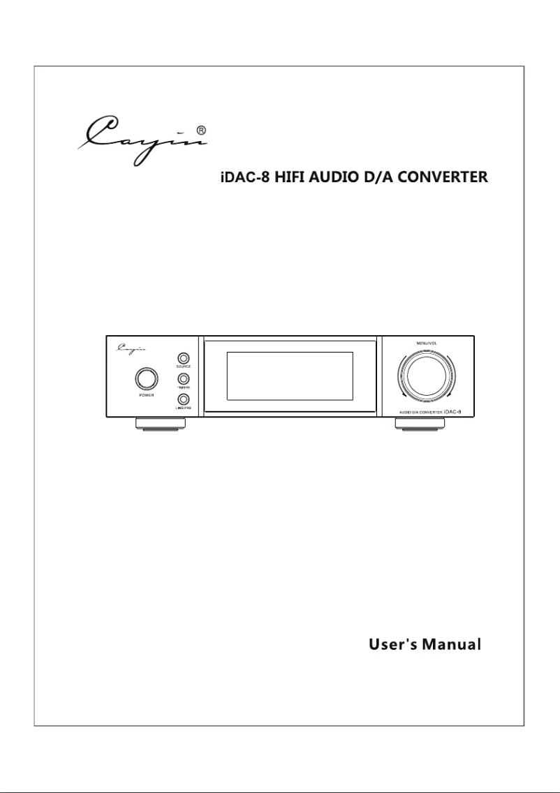 Página 1 del manual Manual de usuario Cayin iDAC-8