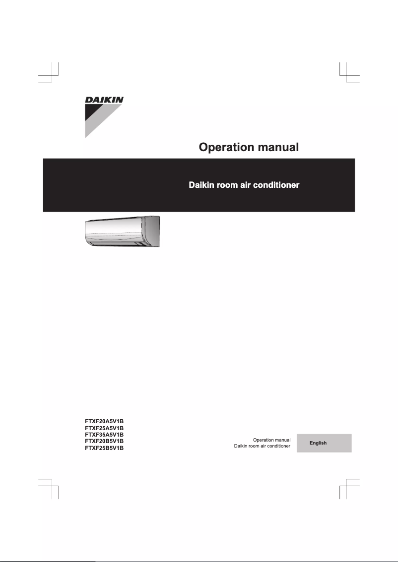 Imagen de la primera página del manual del dispositivo FTXF20B5V1B