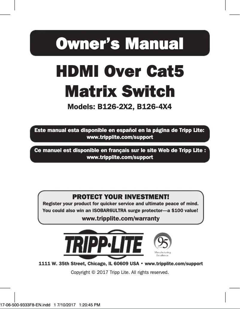 Page n°1 - Manuel utilisateur Tripp Lite B126-4X4