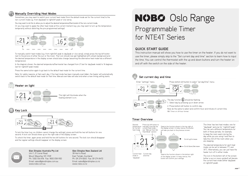 Image de la première page du manuel de l'appareil NTE4T15CASTORS