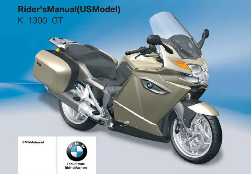 Page 1 de la notice Manuel utilisateur BMW K 1300 GT (2008)