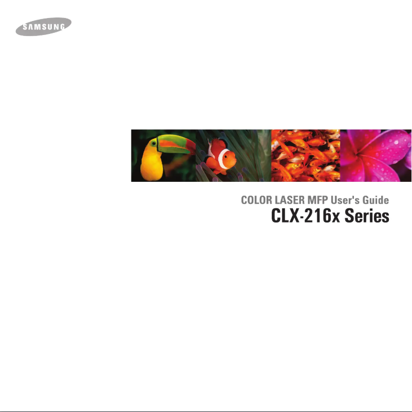 Page n°1 - Manuel utilisateur Samsung CLX-2160N