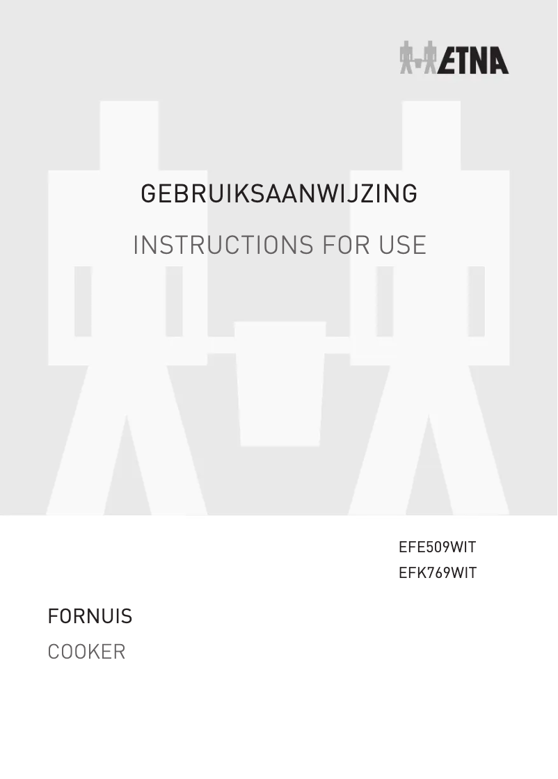 Page 1 de la notice Manuel utilisateur Etna EFK769