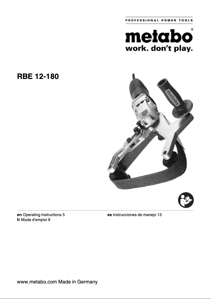 Page 1 de la notice Manuel utilisateur Metabo RBE 12-180