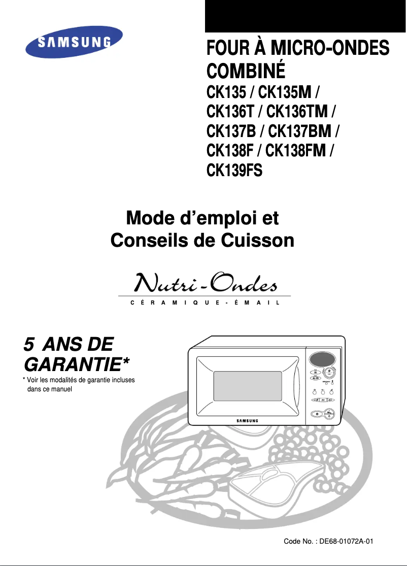 Page n°1 - Manuel utilisateur Samsung CK135M