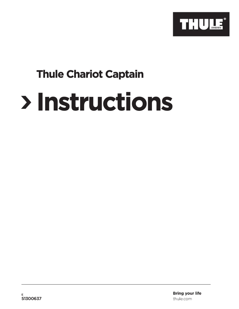 Page 1 of the manual User Manual Thule Chariot Captain 2
