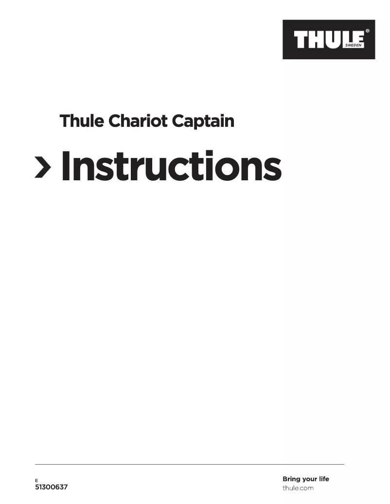Page n°1 - Manuel utilisateur Thule Chariot Captain 2