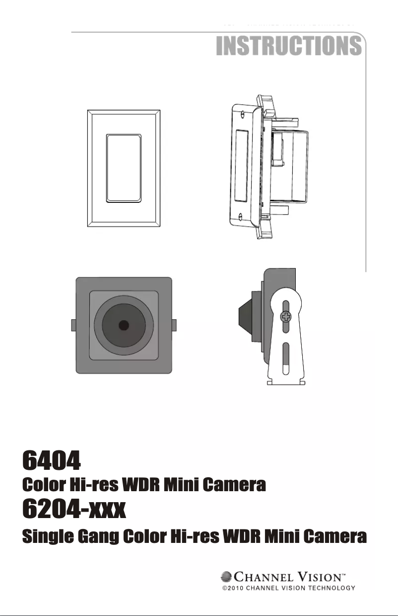 Page 1 de la notice Manuel utilisateur Channel Vision 6404