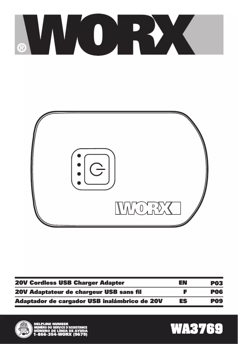 Page n°1 - Manuel utilisateur Worx WA3769