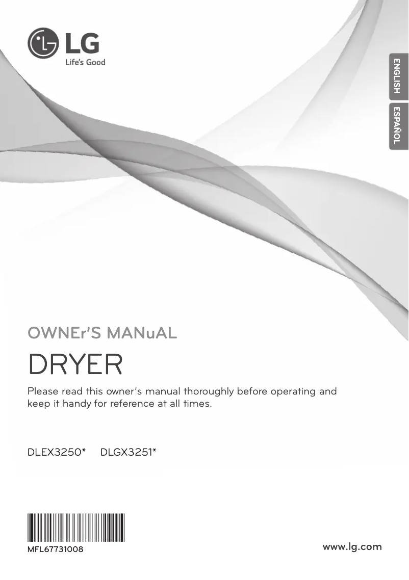 Page n°1 - Manuel utilisateur LG DLGX3251V